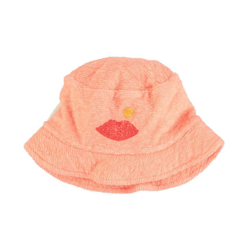Zonnehoedje - koraal met lippenprint